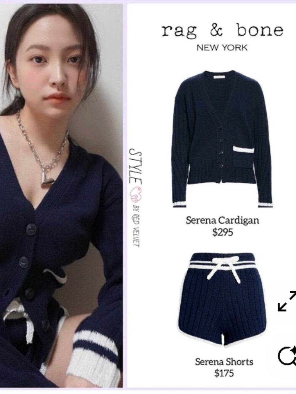 Rag & Bone Navy Serena Varsity Cardigan Sweater - Size XS